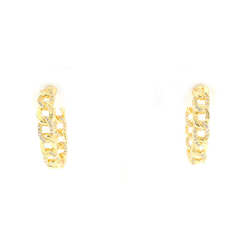 Curb Chain Hoop Earrings