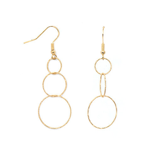 Triple hoop hot sale drop earrings