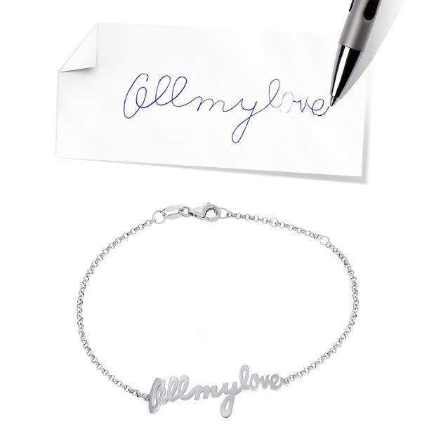 Custom handwriting fashion bracelet